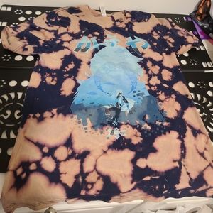 Hand acid washed genshin impact t shirt